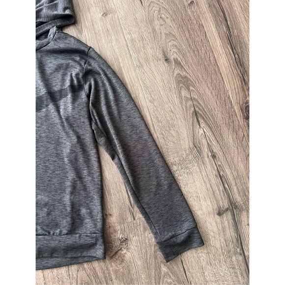 Nike Kid`s Lightweight Breathe Training Pullover Hoodie Heather Black size Mediu - Picture 2 of 4